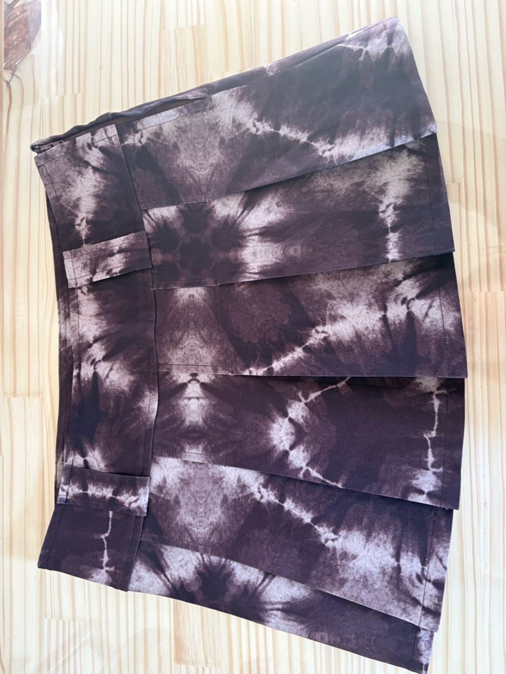I.AM.GIA Tie-Dye Pleated Skort - Brown and Tan